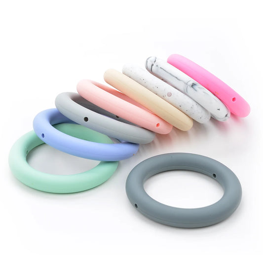 65mm Silicone Beads Teething Ring