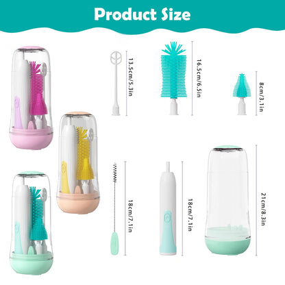 Electric Travel Baby Bottle Brush Set