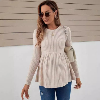 Autumn Casual Knitted Maternity Tops