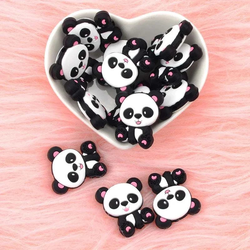 BPA Free Panda Silicone Beads