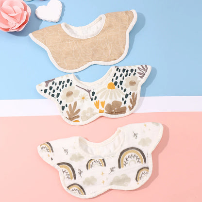 Baby Flower-Shaped Burp Cloth Set