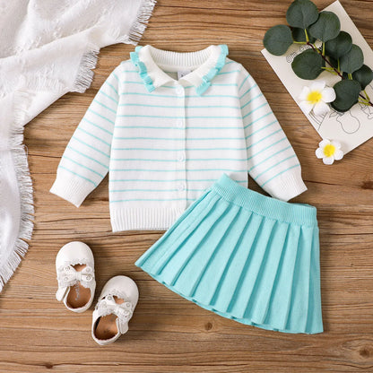 Baby Girl Ruffle Sweater  Skirt Set