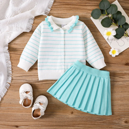 Baby Girl Ruffle Sweater  Skirt Set