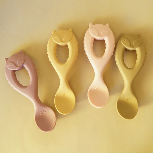 Cartoon Animal Silicone Baby Spoon