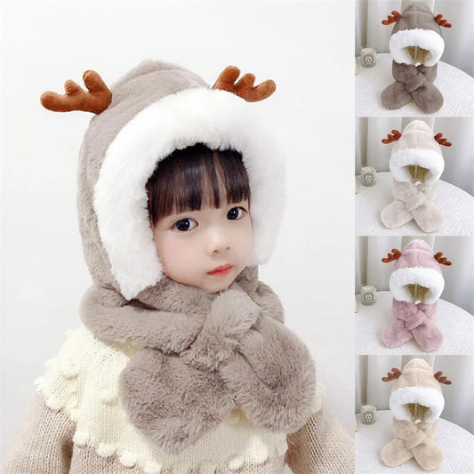 Cartoon Bunny Hooded Plush Baby Hats