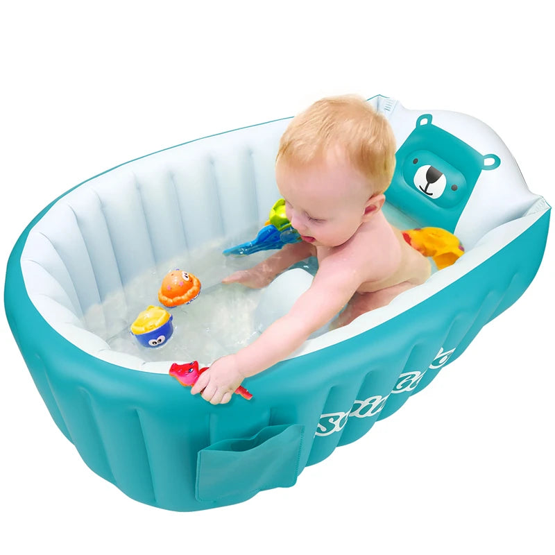 Cute Bear Inflatable Baby Bath Seat