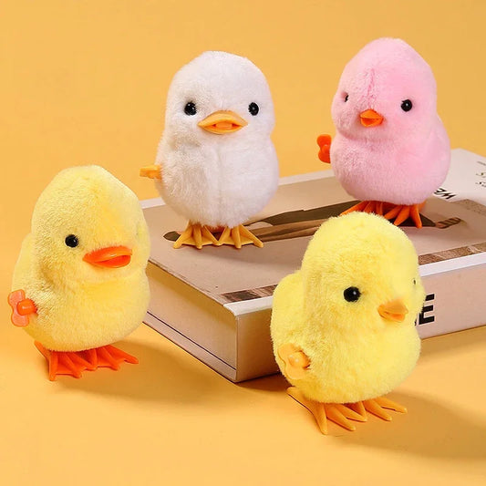 Cute Wind-Up Chick Plush Toy