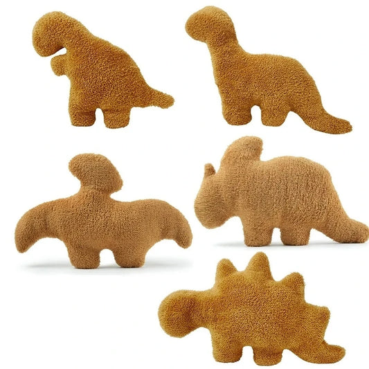 Dino Chicken Nugget Plush Pillow