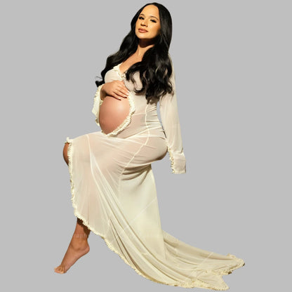 Elegant Maternity Dress for Photoshoots