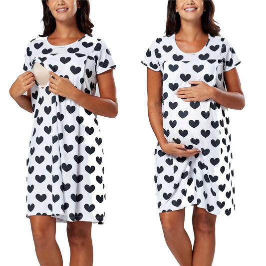 Fashion Maternity Cotton Sleepwear Nightgown