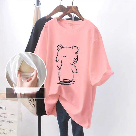 Fashion Print Cotton Nursing T-shirt