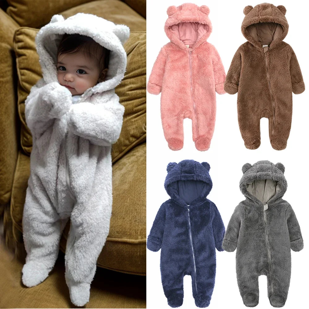 Fleece Newborn Winter Romper