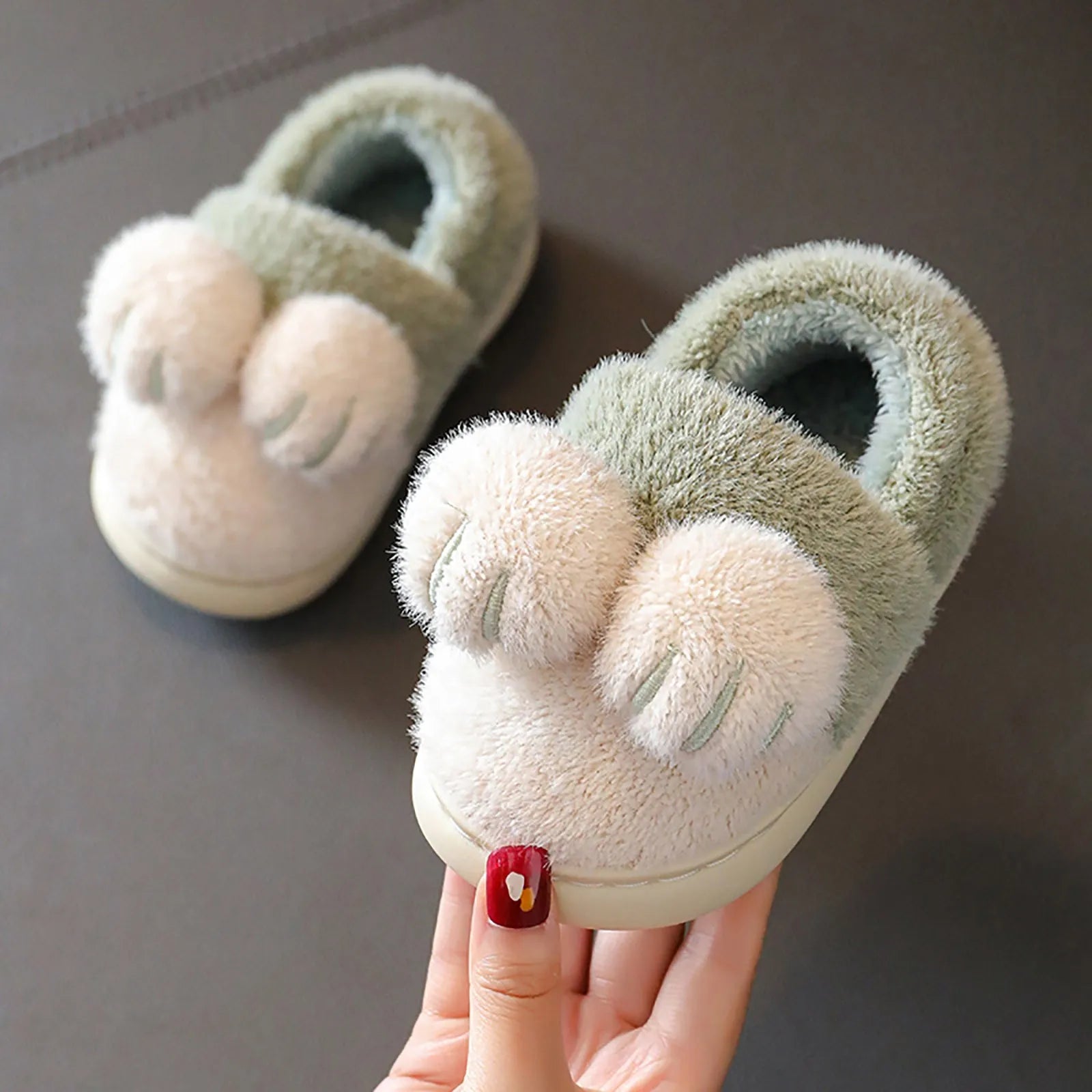 Fluffy Winter Toddler Slippers