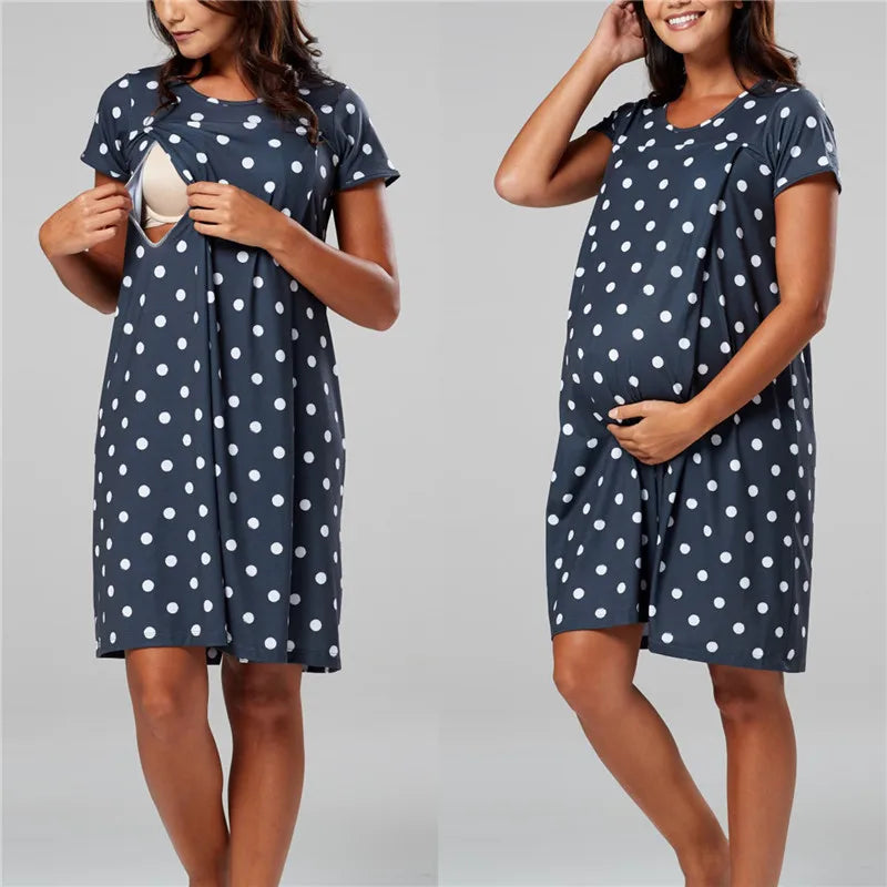 Fashion Maternity Cotton Sleepwear Nightgown