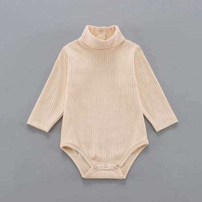 Baby Ribbed High Neck Romper