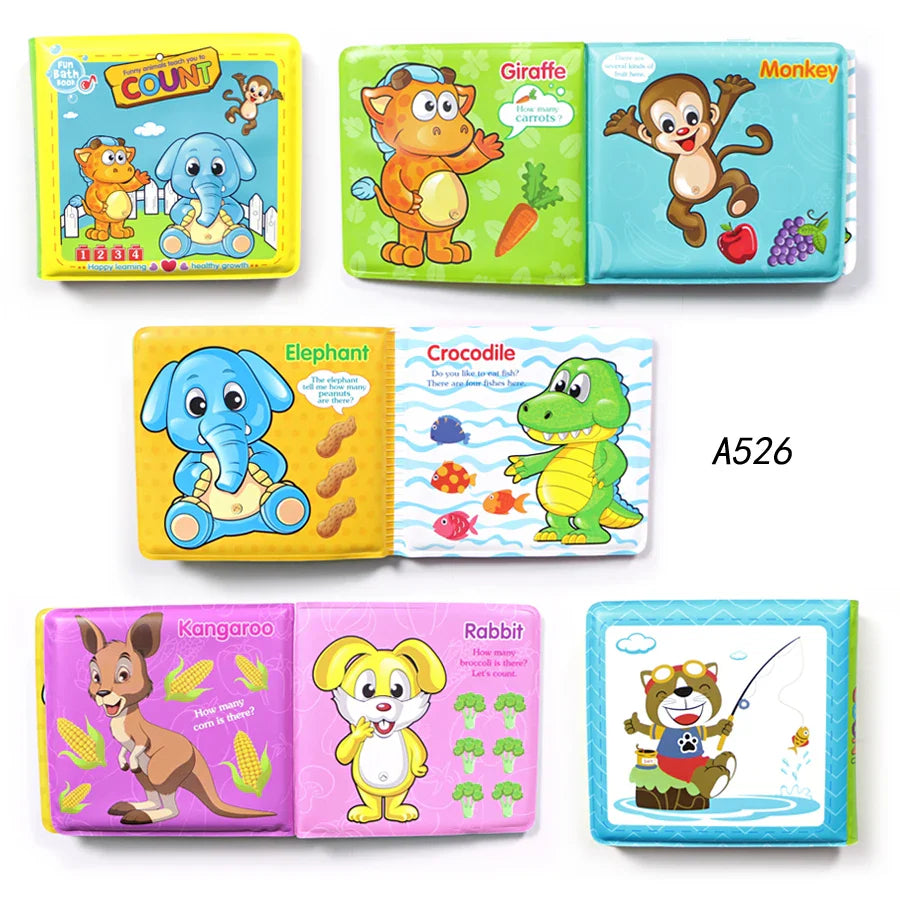 Soft Baby EVA Cartoon Bath Books with BB Whistle