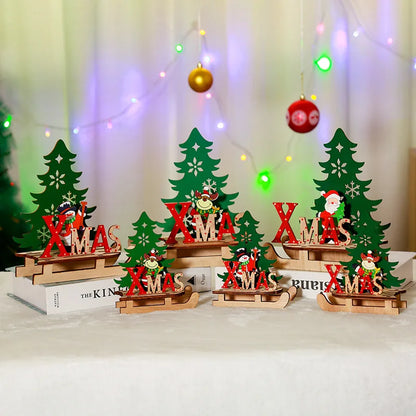 Wooden Christmas Tree Ornaments