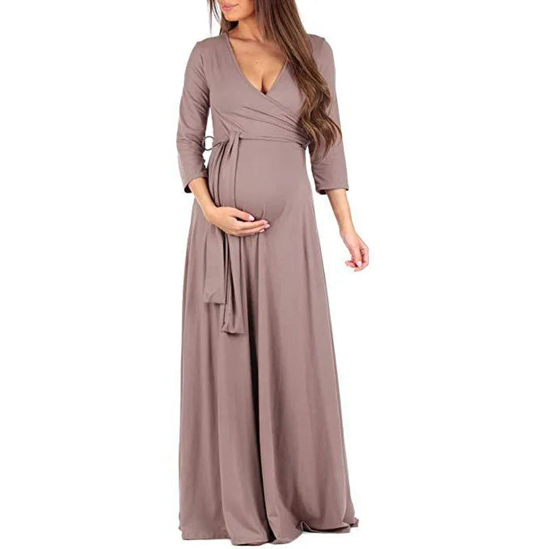 Autumn Maternity Floral Nursing Dress