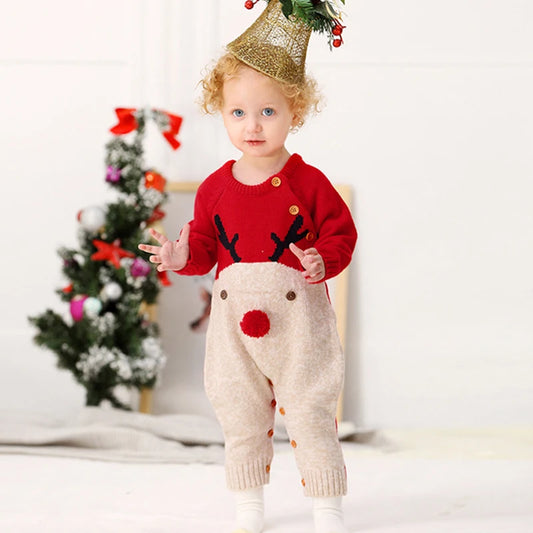 Cozy Christmas Rompers for Baby Boys & Girls