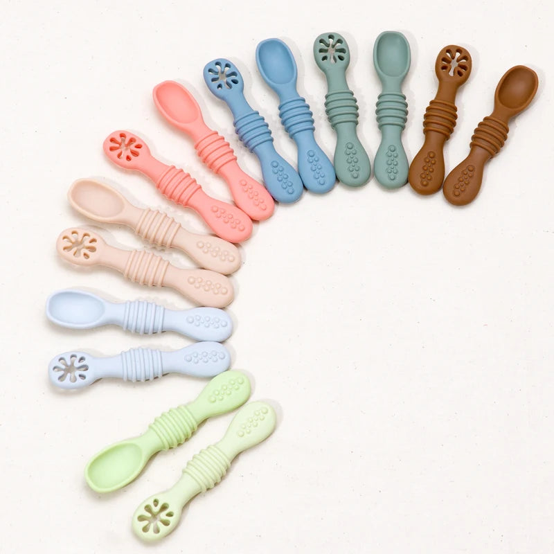 Silicone Baby Feeding Spoon Set