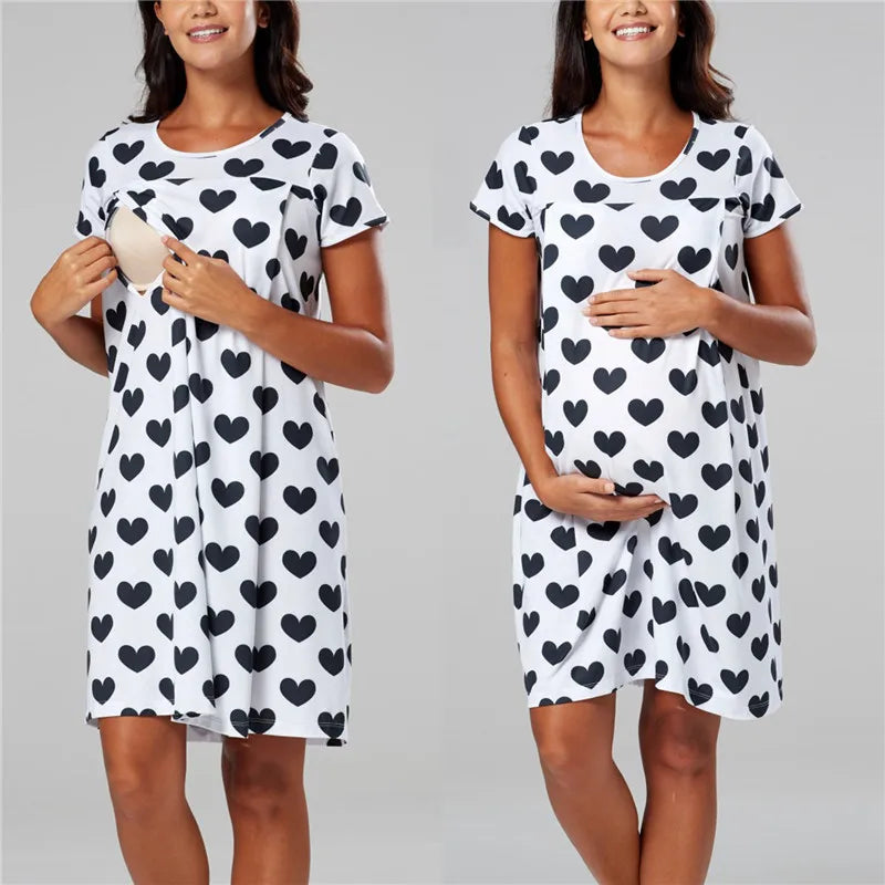 Fashion Maternity Cotton Sleepwear Nightgown