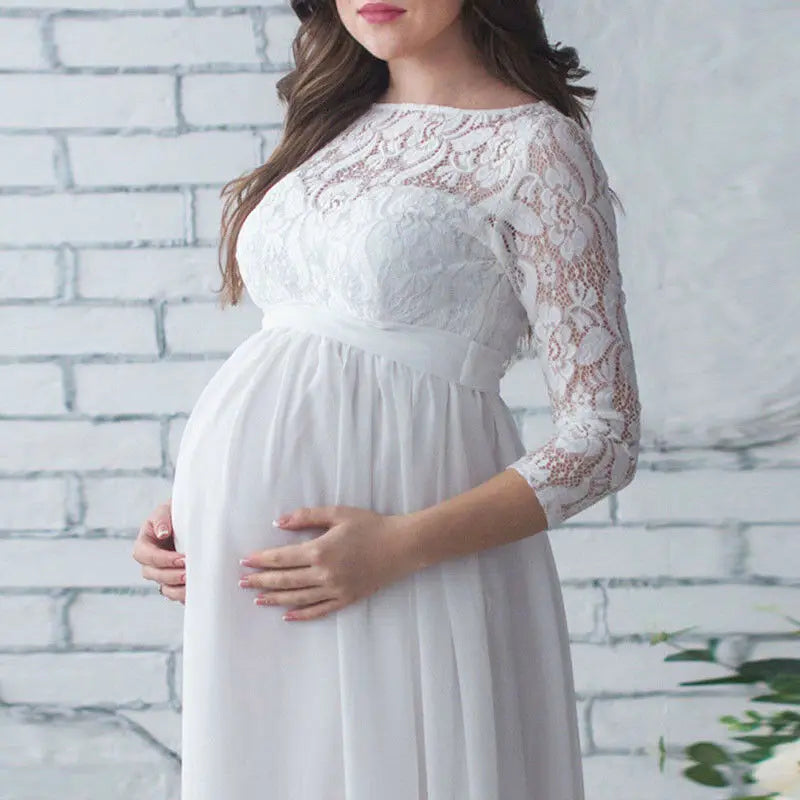 Puococo Lace Maternity Photography Dress