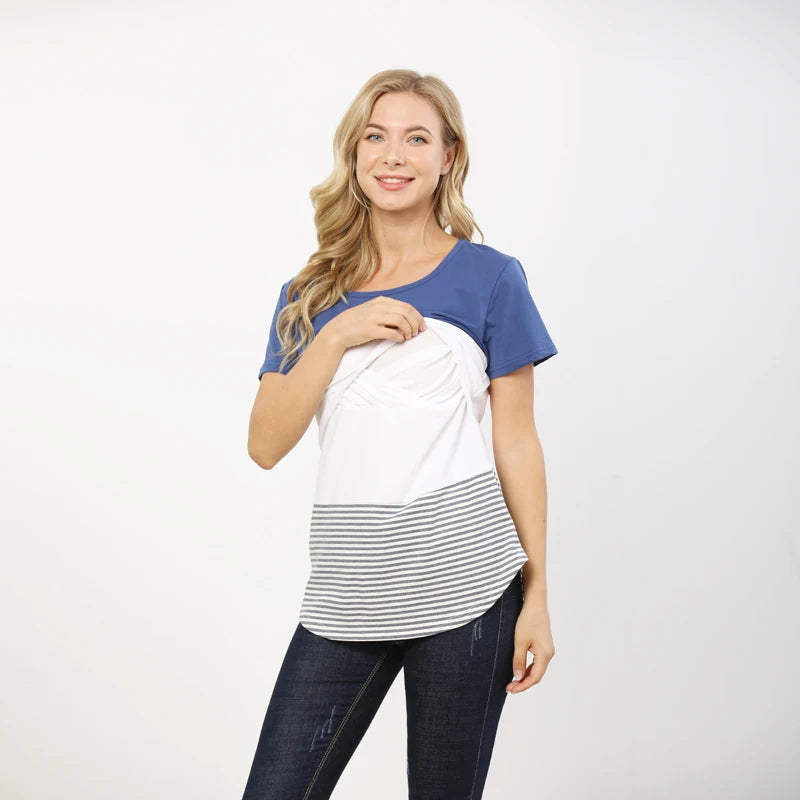 Summer Short Sleeve Nursing Tops