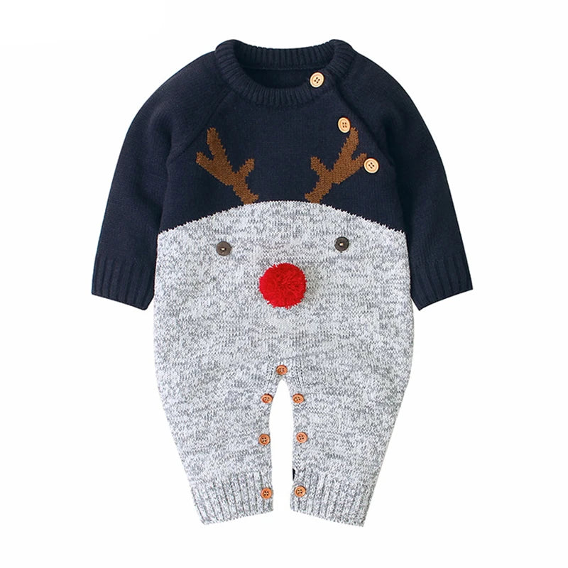 Cozy Christmas Rompers for Baby Boys & Girls