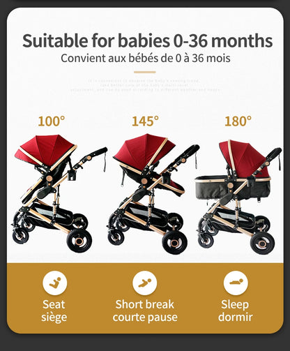 Luxurious 3-in-1 Baby Stroller