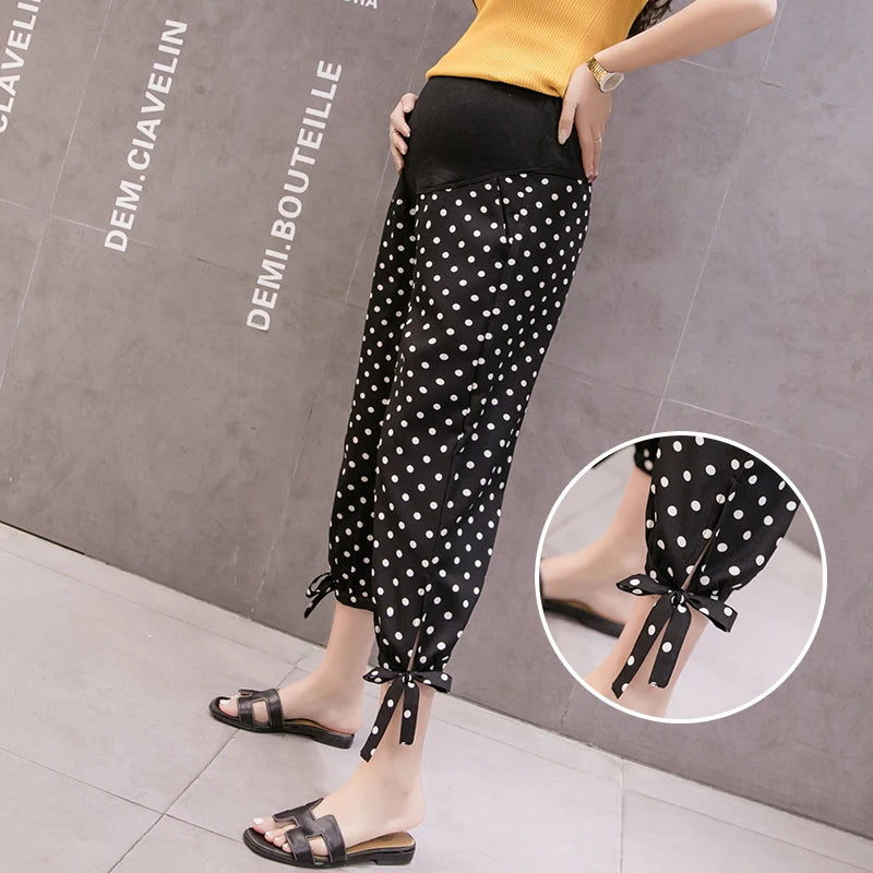 Spring Summer Maternity Dots Pants