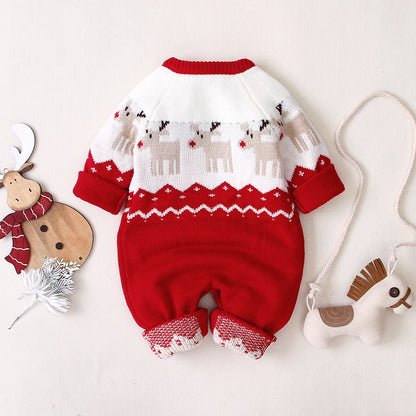 Baby Reindeer Christmas Romper