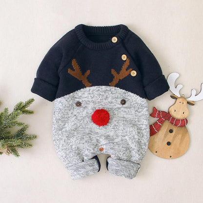 Cozy Christmas Rompers for Baby Boys & Girls