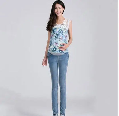 High-Quality Denim Maternity Pants