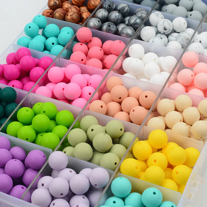 12mm 100pcs Silicone Beads Round Teether