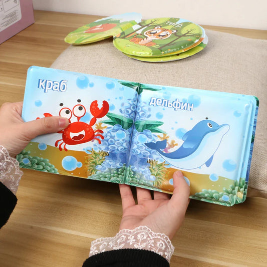 Waterproof Russian Language Learning Educational Book with BB Whistle