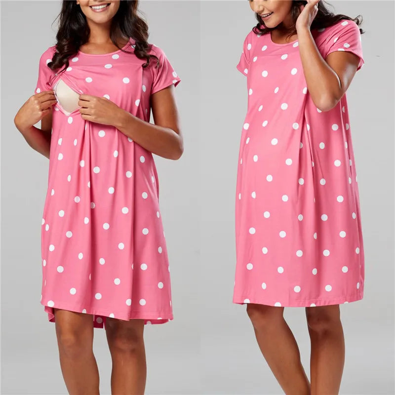 Fashion Maternity Cotton Sleepwear Nightgown