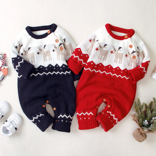 Baby Reindeer Christmas Romper