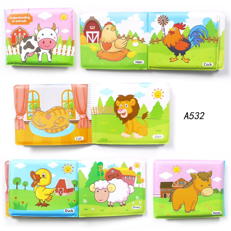 Soft Baby EVA Cartoon Bath Books with BB Whistle