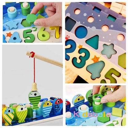 Montessori Math Puzzle Fishing Toy Set