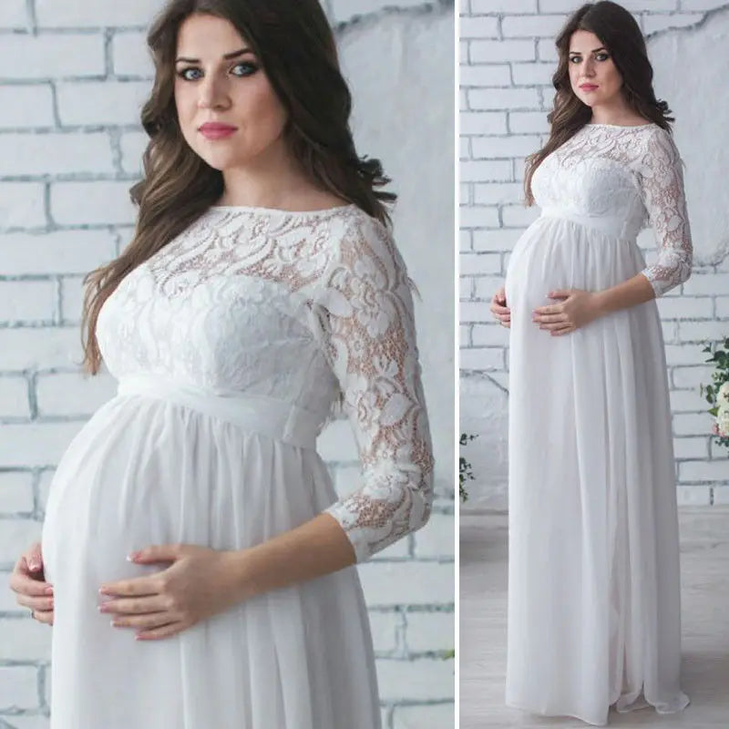 Puococo Lace Maternity Photography Dress