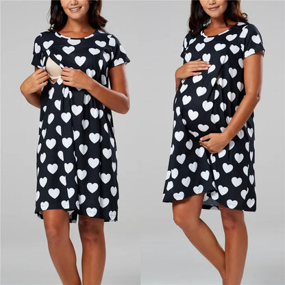 Fashion Maternity Cotton Sleepwear Nightgown