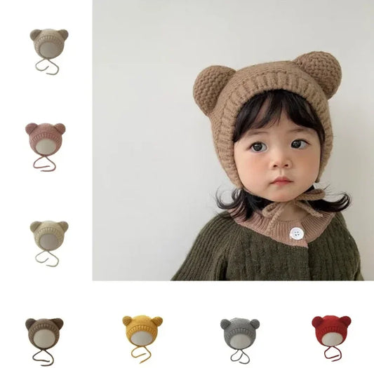 Kawaii Bear Ear Crochet Baby Beanie