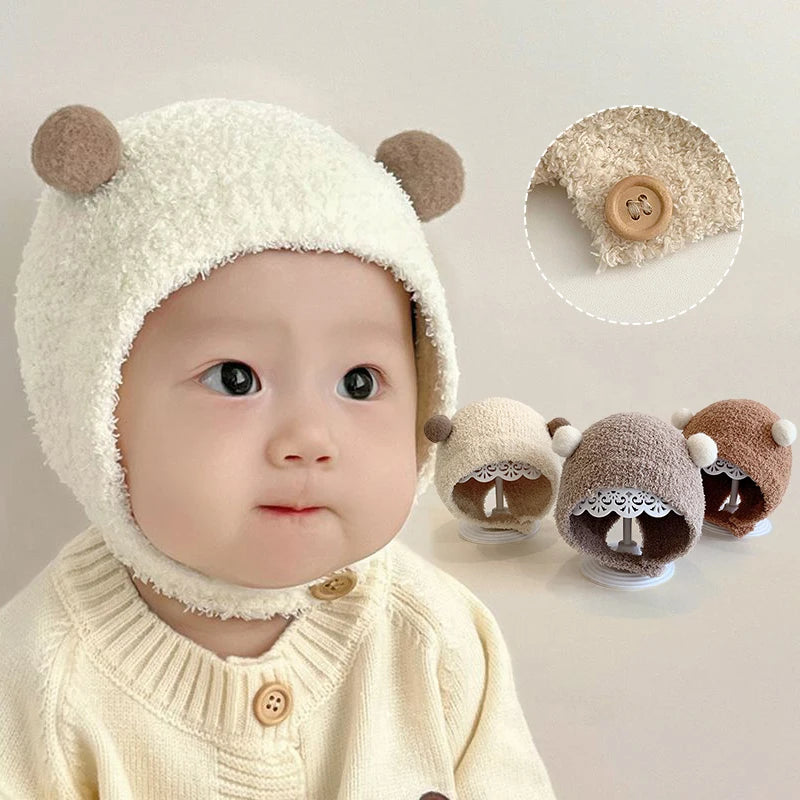 Korean Cute Pompom Baby Winter Hat