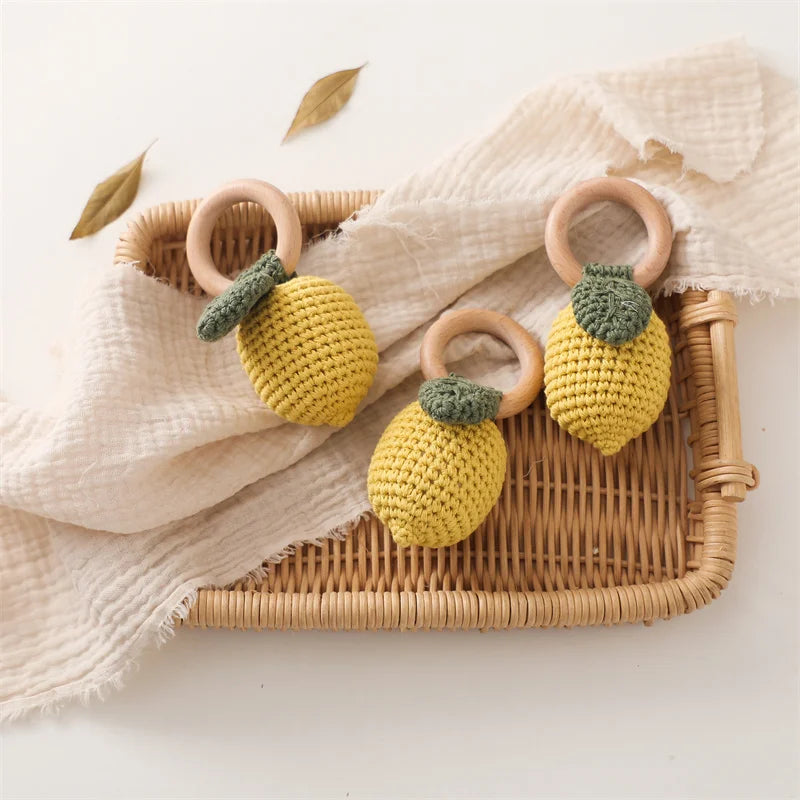 Lemon Crochet Rattle & Teether Toy