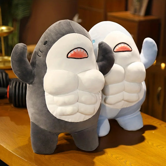 Muscle Shark Plush Toy