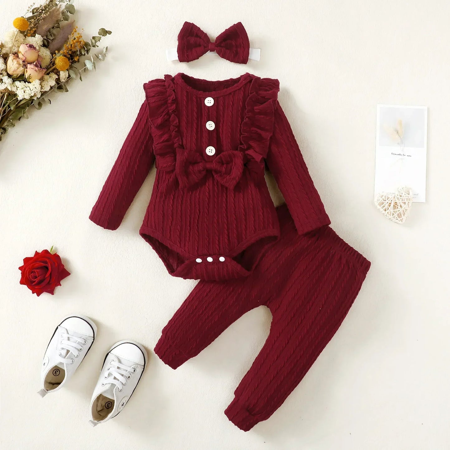 Newborn Baby Girl Romper Set