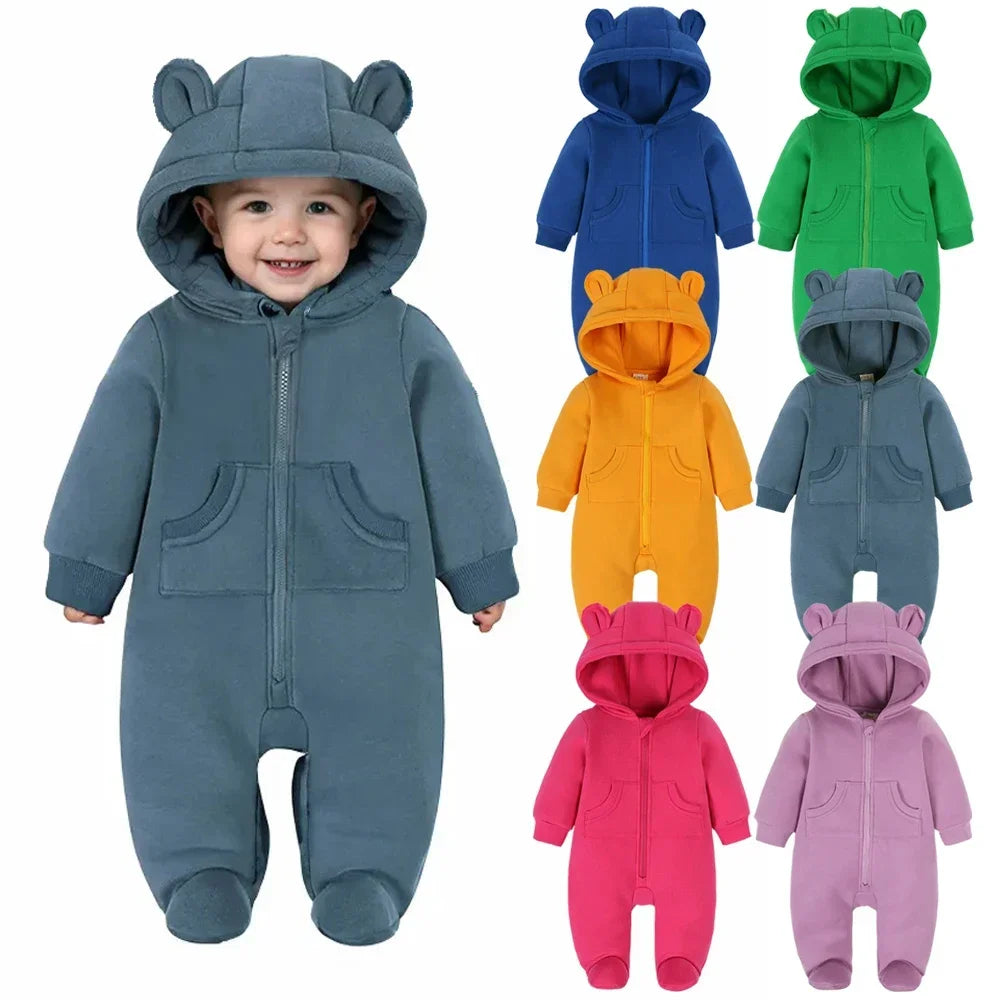 Newborn Baby Winter Warm Romper