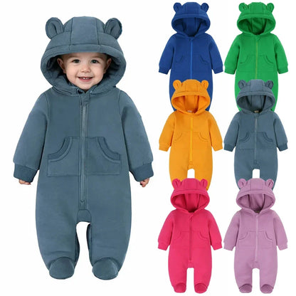 Newborn Baby Winter Warm Romper