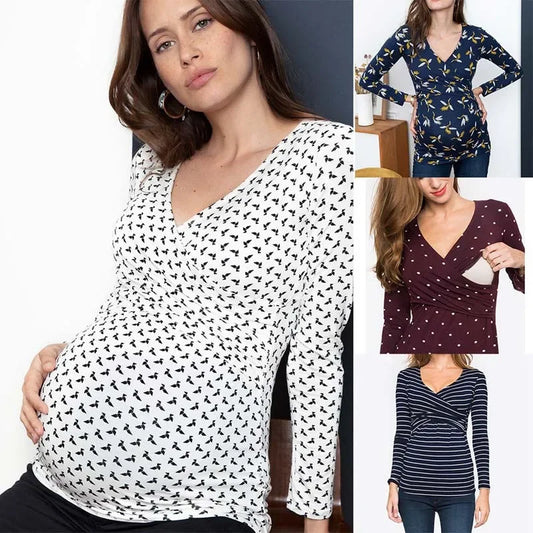 Outdoor Portable V-Neck Maternity Tops