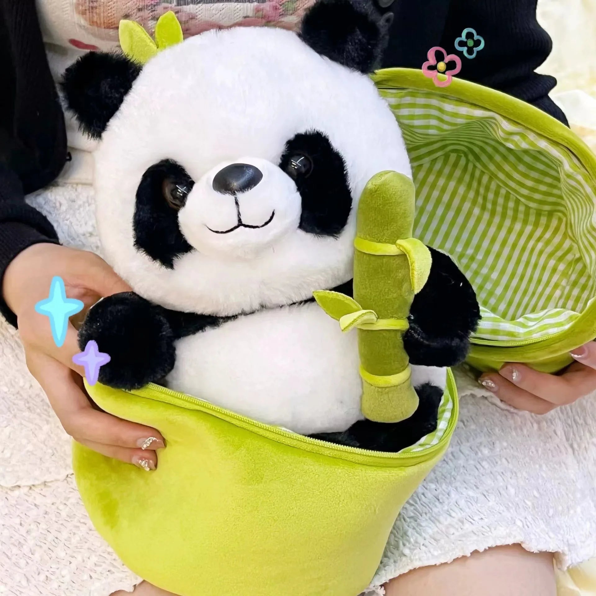 Panda Bamboo Plush Stuffed Doll